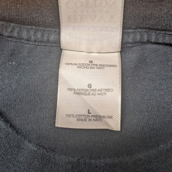 Men's Daytona Beach 2006 Bike Week Heaven Can Wait Hog on Bike Large Black Tee - Picture 3 of 11